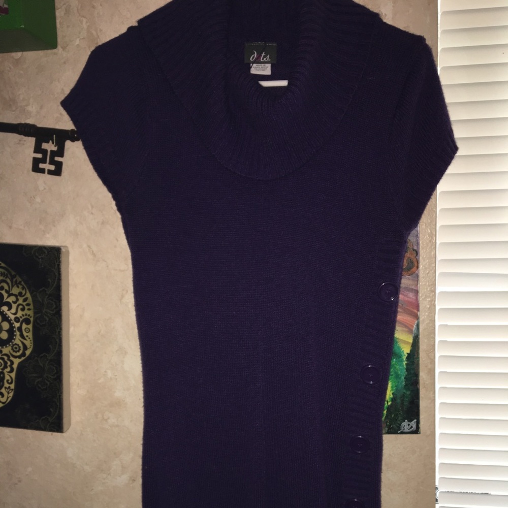 Purple sweater dress